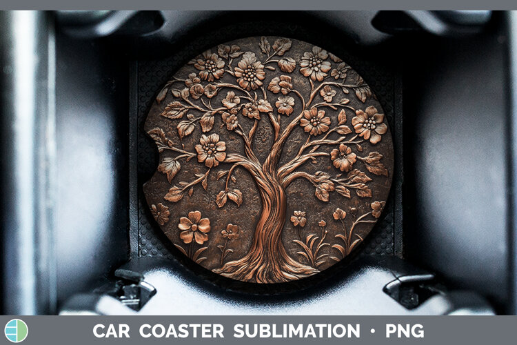 GorgeousBS03 Copper Relief Car Coaster design.