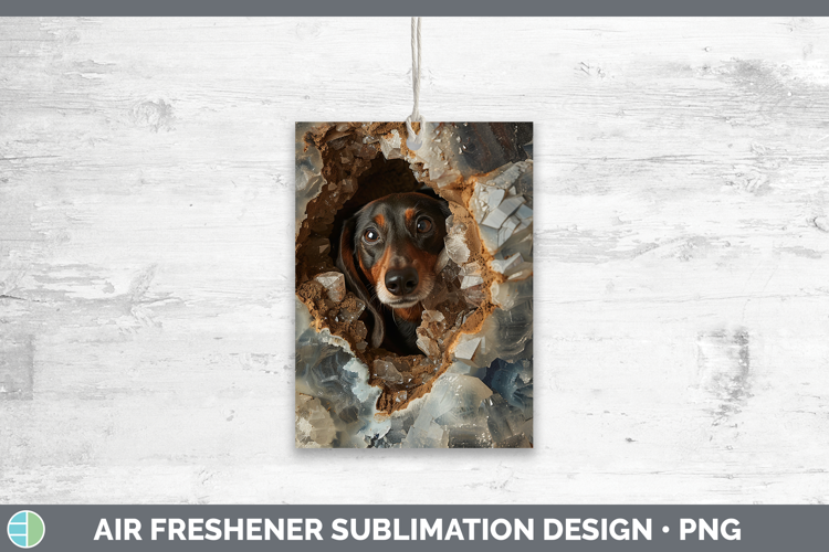 BS03 Geode Dachshund Air Freshener Sublimation Car Freshener