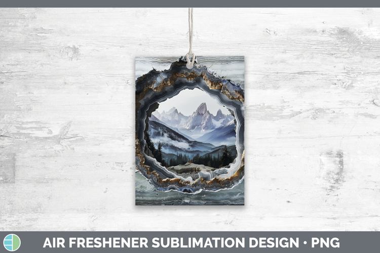 BS03 Geode Landscape Air Freshener Sublimation Car Freshener