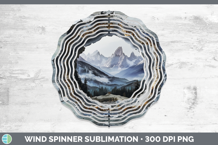 BS03 Geode Landscape Wind Spinner Sublimation Spinner Design
