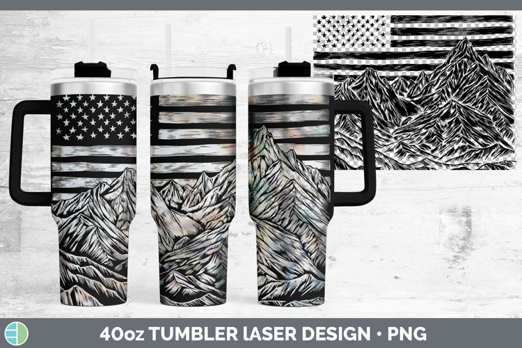 GorgeousBS03 Patriotic Flag Laser 40oz Tumbler design.