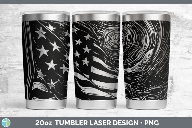 GorgeousBS03 Patriotic Flag Laser 20oz Tumbler design.
