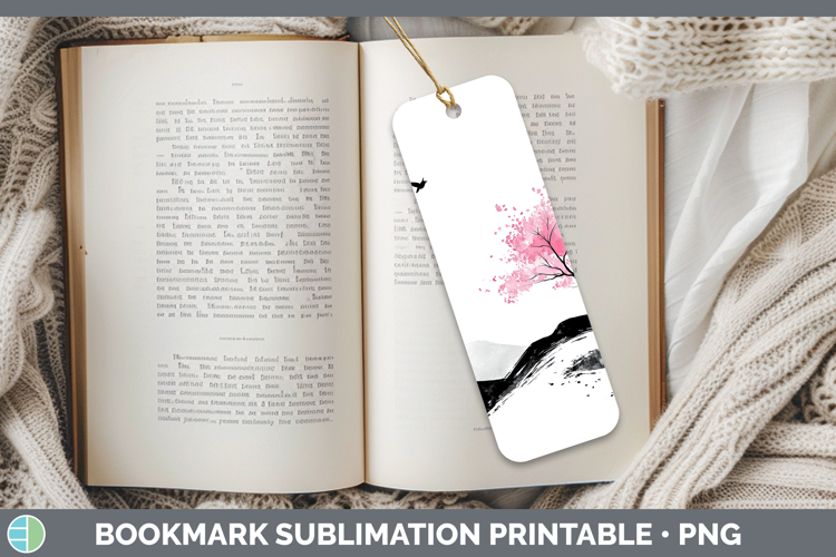 BS03 Sakura Landscape Bookmark Sublimation Printable Designs