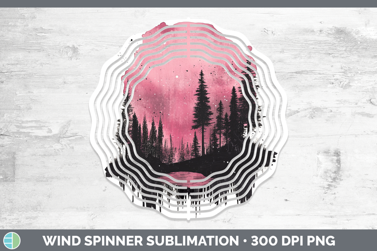 BS03 Sakura Northern Lights Wind Spinner Sublimation Spinner