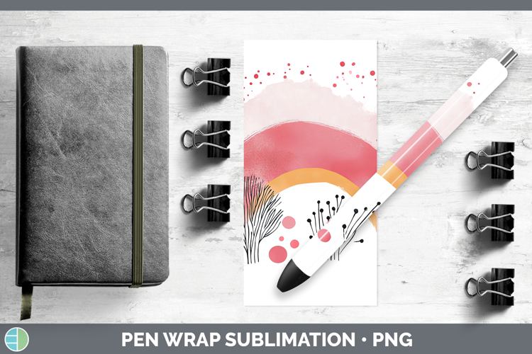 BS03 Sakura Rainbow Pen Wrap Sublimation Pen Designs