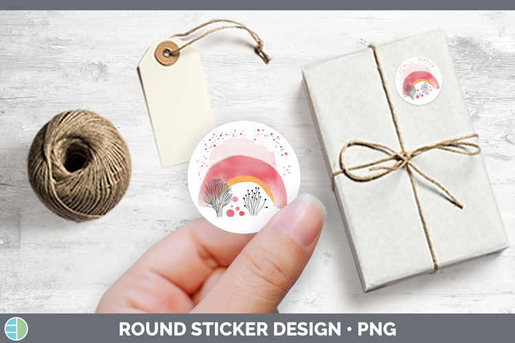 BS03 Sakura Rainbow Stickers | Round Labels Designs
