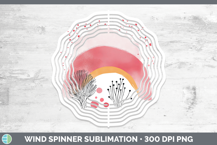 BS03 Sakura Rainbow Wind Spinner Sublimation Spinner Designs
