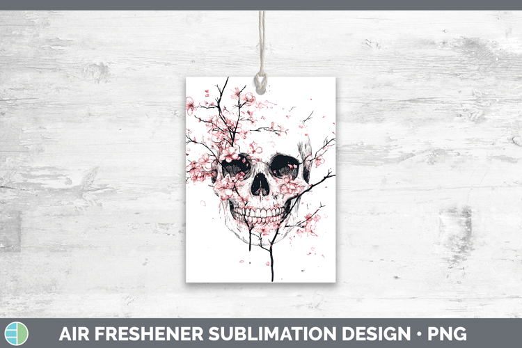 BS03 Sakura Skull Air Freshener Sublimation Car Freshener De