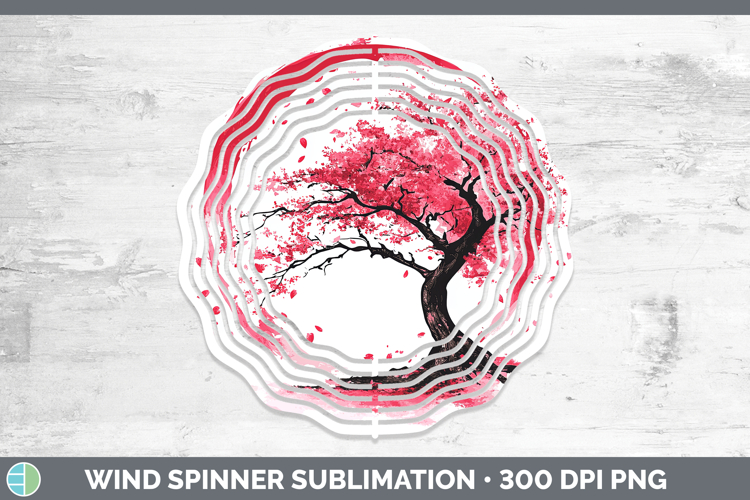 BS03 Sakura Tree of Life Wind Spinner Sublimation Spinner De
