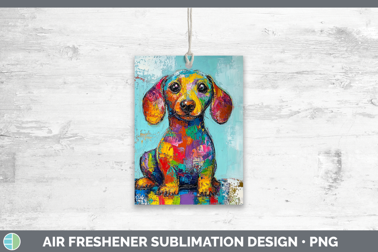 BS03 Thick Paint Dachshund Air Freshener Sublimation Car Fre