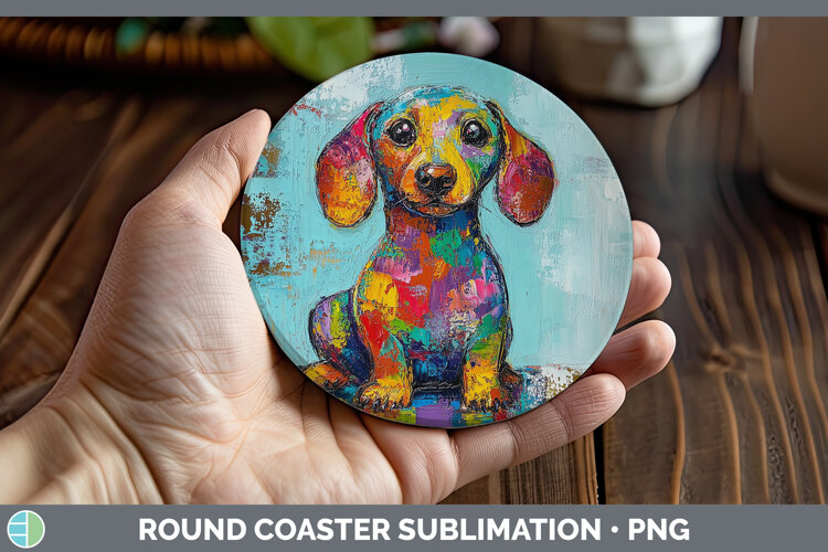 GorgeousBS03 Thick Paint Round Coaster design.