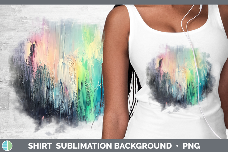 BS03 Thick Paint Northern Lights Shirt Sublimation Sublimati