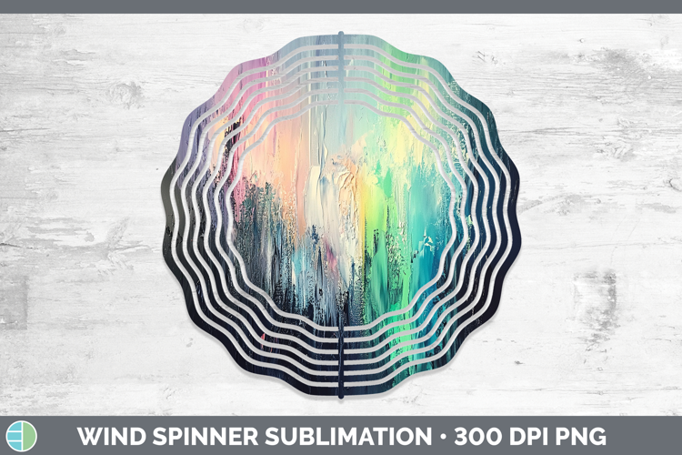 BS03 Thick Paint Northern Lights Wind Spinner Sublimation Sp