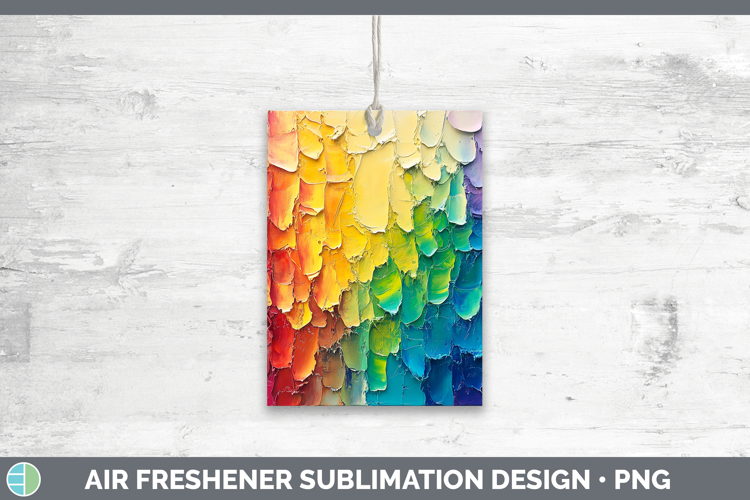 BS03 Thick Paint Rainbow Air Freshener Sublimation Car Fresh