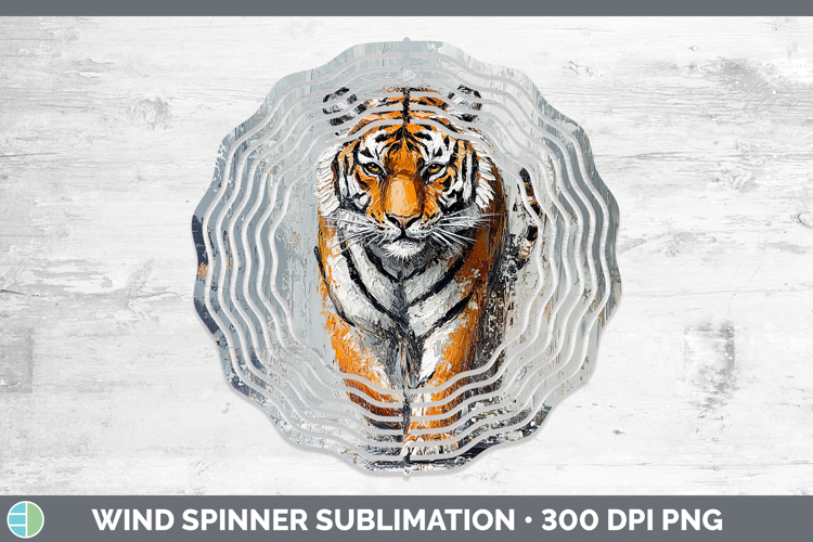 BS03 Thick Paint Tiger Wind Spinner Sublimation Spinner Desi