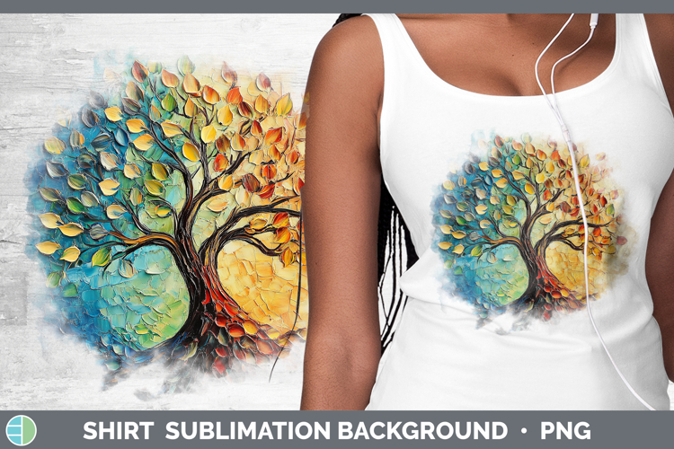 BS03 Thick Paint Tree of Life Shirt Sublimation Sublimation