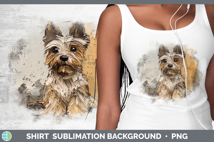 BS03 Thick Paint Yorkshire Terrier Shirt Sublimation Sublima