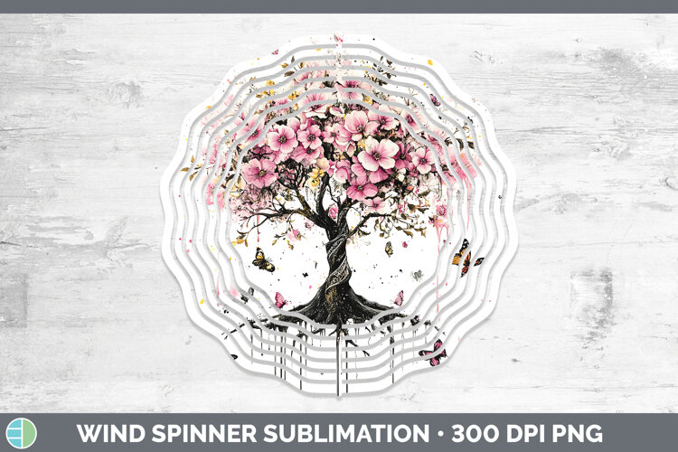 GorgeousBS035 Pink Drips Wind Spinner design.