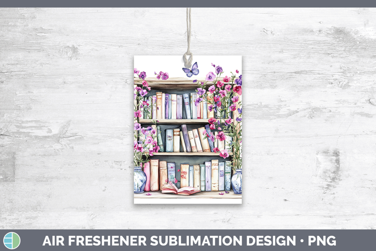 BS04 Bookshelf Sweet Pea Air Freshener Sublimation Car Fresh