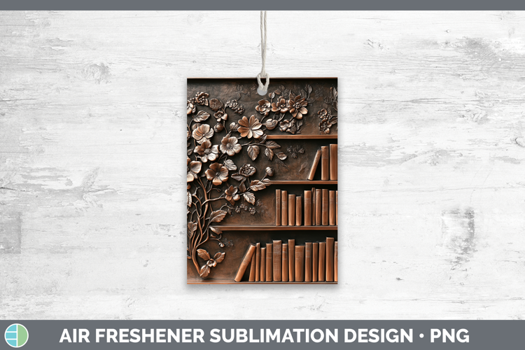 BS04 Copper Relief Book Stack Air Freshener Sublimation Car