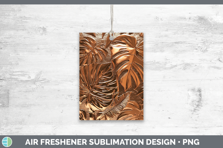 BS04 Copper Relief Monstera Air Freshener Sublimation Car Fr