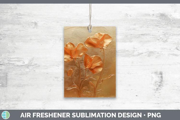 BS04 Copper Relief Sweet Pea Air Freshener Sublimation Car F