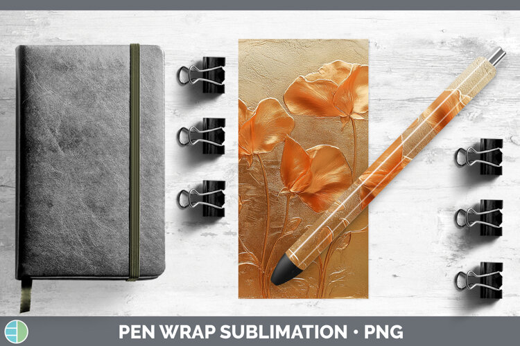 GorgeousBS04 Copper Relief Pen Wrap design.