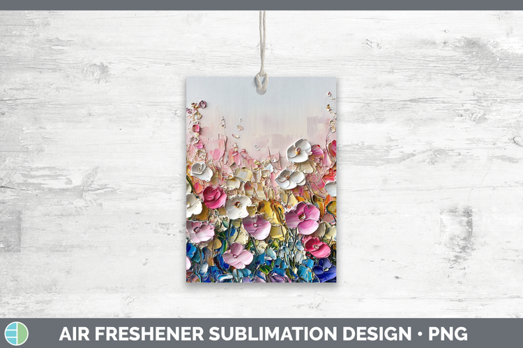 BS04 Thick Paint Boho Florals Air Freshener Sublimation Car
