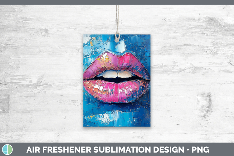 BS04 Thick Paint Lips Air Freshener Sublimation Car Freshene