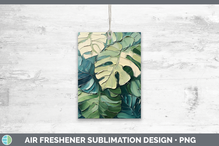 BS04 Thick Paint Monstera Air Freshener Sublimation Car Fres