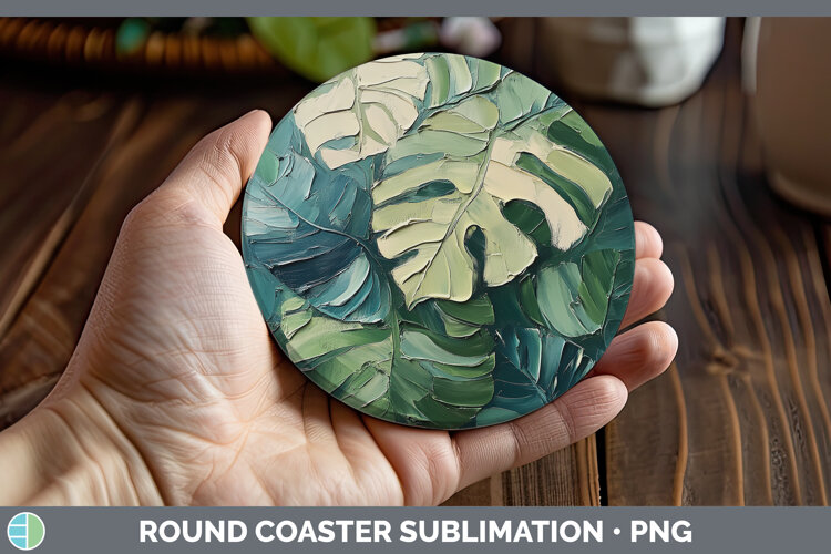 GorgeousBS04 Thick Paint Round Coaster design.