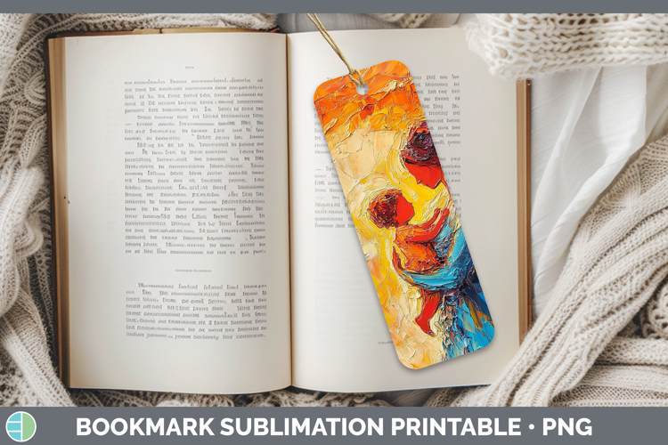 BS04 Thick Paint Mother Child Bookmark Sublimation Printable