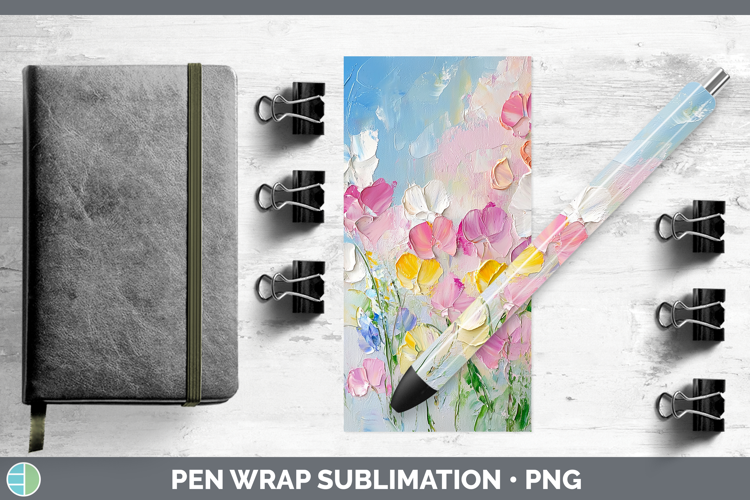 BS04 Thick Paint Sweet Pea Pen Wrap Sublimation Pen Designs