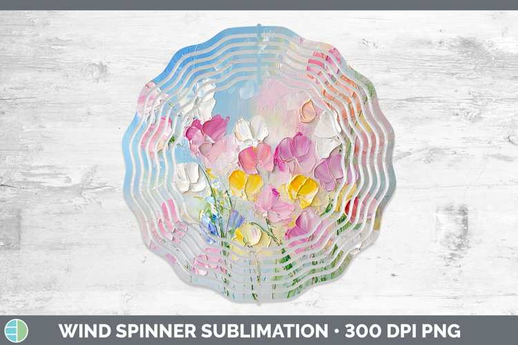 BS04 Thick Paint Sweet Pea Wind Spinner Sublimation Spinner