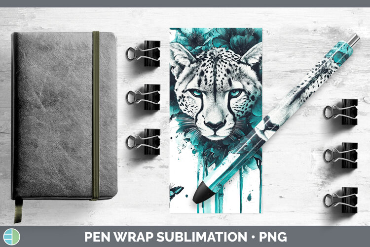 GorgeousBS05 Teal Drips Pen Wrap design.