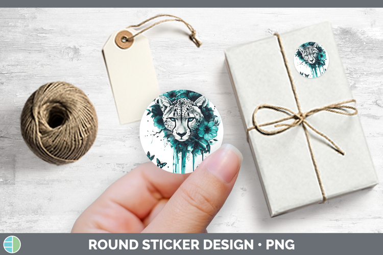 GorgeousBS05 Teal Drips Stickers design.