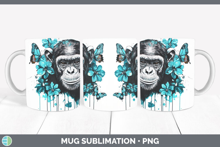 GorgeousBS05 Teal Drips Mug Wrap design.