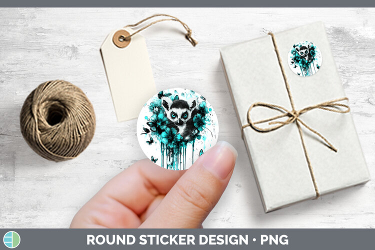 GorgeousBS05 Teal Drips Stickers design.