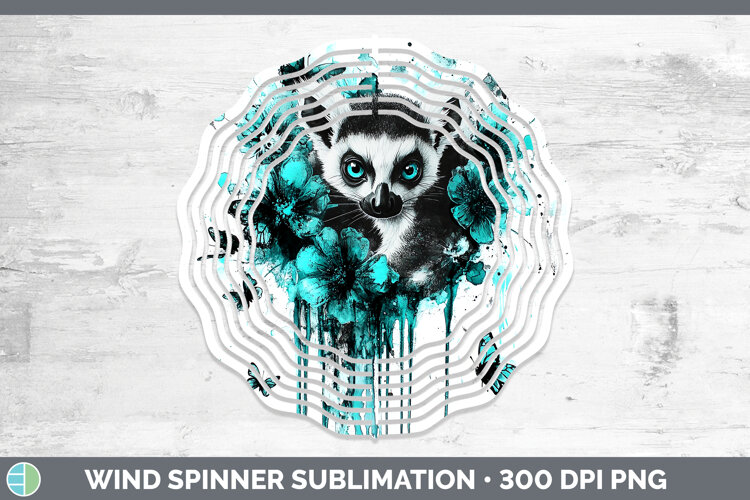 GorgeousBS05 Teal Drips Wind Spinner design.