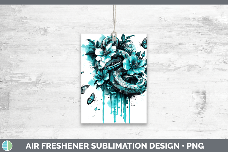 BS05 Teal Drips Snake Air Freshener Sublimation Car Freshene