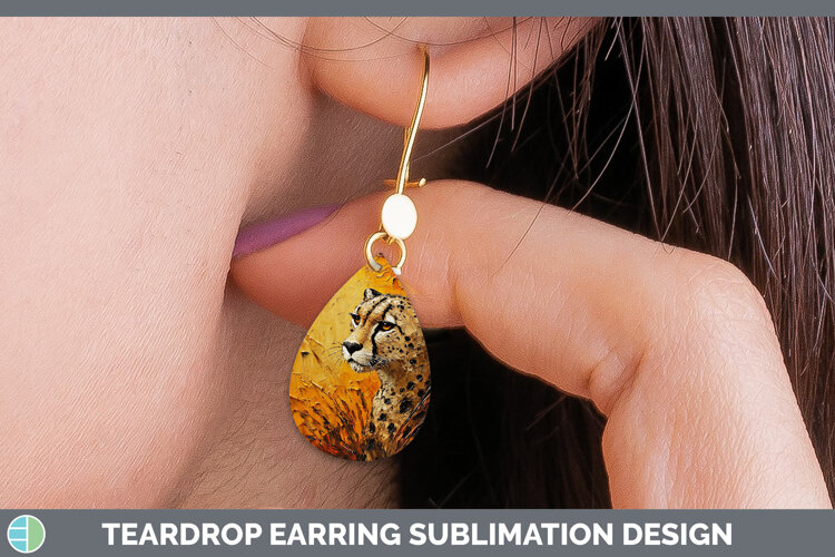 GorgeousBS05 Thick Paint Teardrop Earrings design.