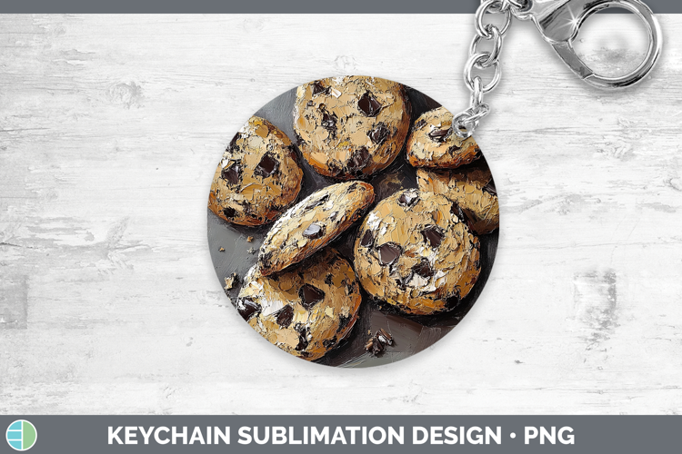 BS05 Thick Paint Cookies Keychain Sublimation Keyring Design