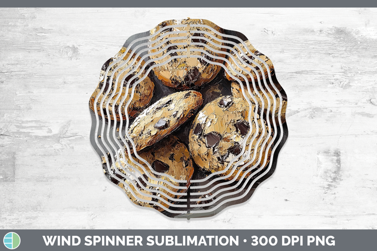 BS05 Thick Paint Cookies Wind Spinner Sublimation Spinner De