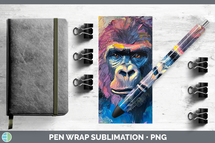 BS05 Thick Paint Gorilla Pen Wrap Sublimation Pen Designs