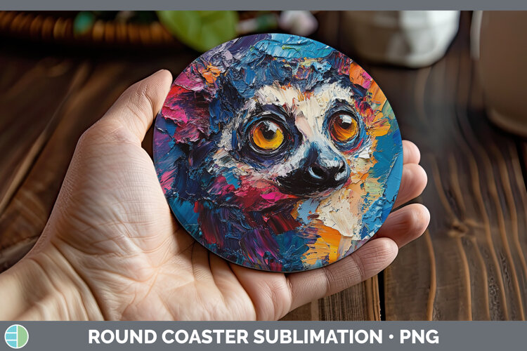 GorgeousBS05 Thick Paint Round Coaster design.