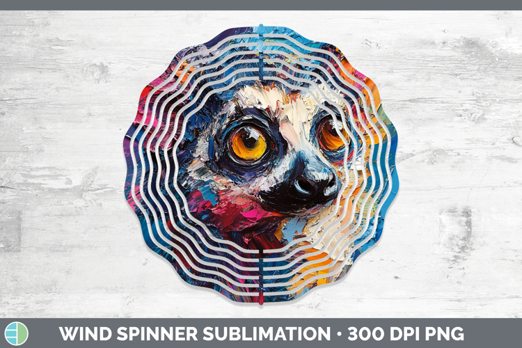 BS05 Thick Paint Lemur Wind Spinner Sublimation Spinner Desi