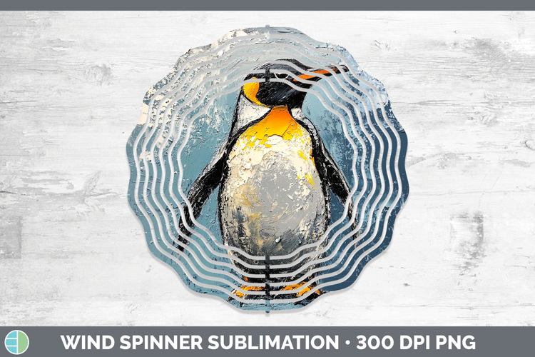 BS05 Thick Paint Penguin Wind Spinner Sublimation Spinner De