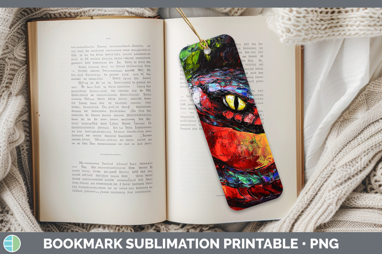 BS05 Thick Paint Snake Bookmark Sublimation Printable Design