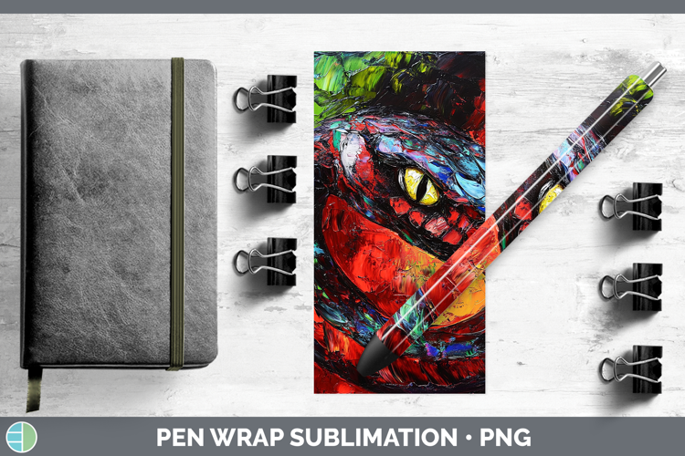 BS05 Thick Paint Snake Pen Wrap Sublimation Pen Designs
