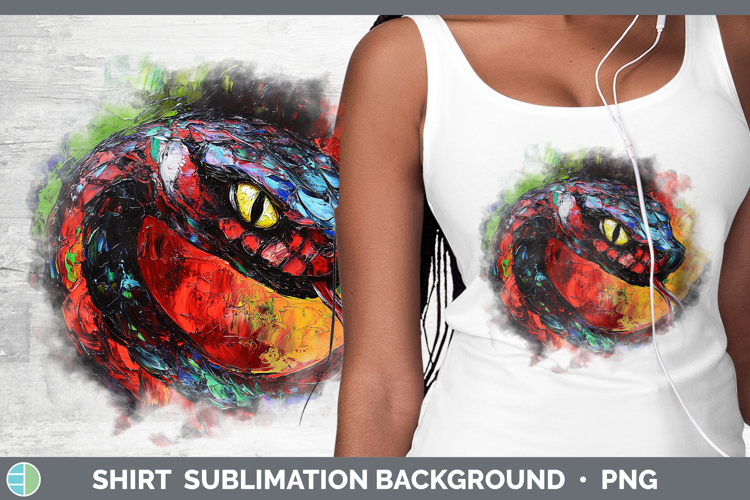 BS05 Thick Paint Snake Shirt Sublimation Sublimation Backgro